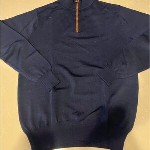 Peter Millar Dark Blue Zip-Up Sweater